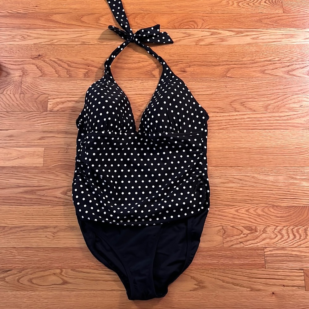 2Bamboo swimsuit 1piece with flattering blousing just a little in front XXL $14